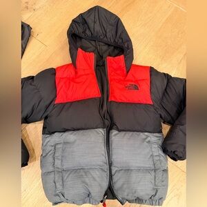 The North Face Kids Reversible Red & Black Puffer Down Jacket
